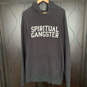 Spiritual Gangster Logo Hoodie in Vintage Black